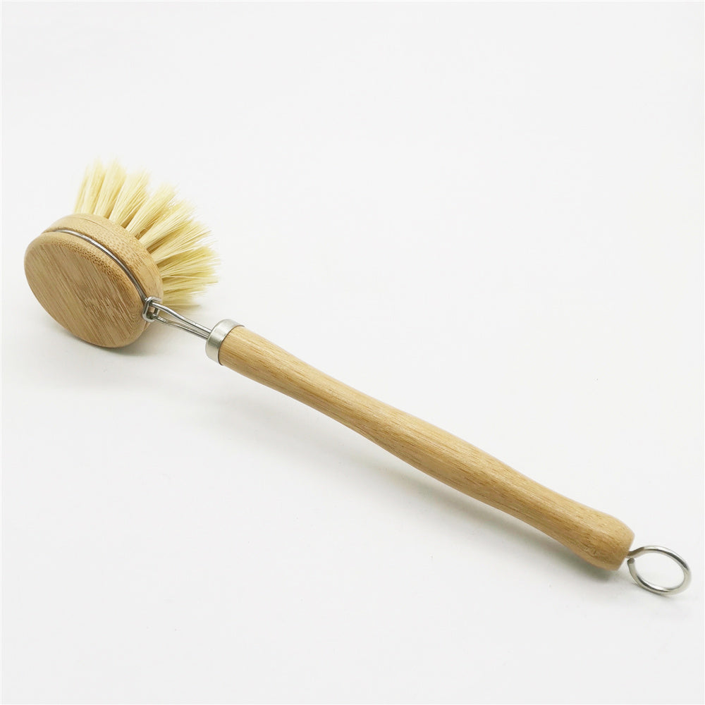 dish cleaning brush wooden with removable head
