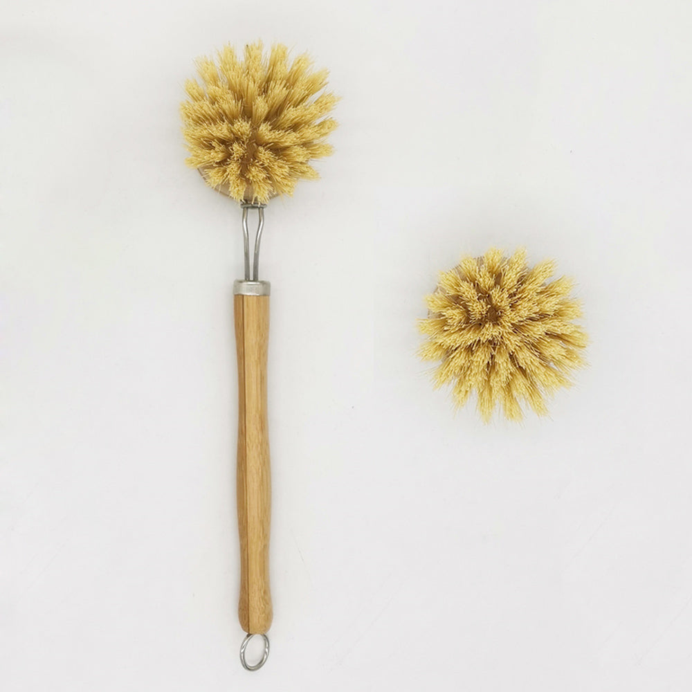 flat lay of dish brush with spare head alongside